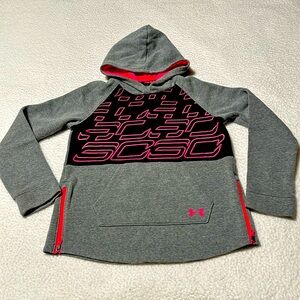 Under Armour Girls Steph Curry Black & Gray Hoodie, EUC, Size Medium